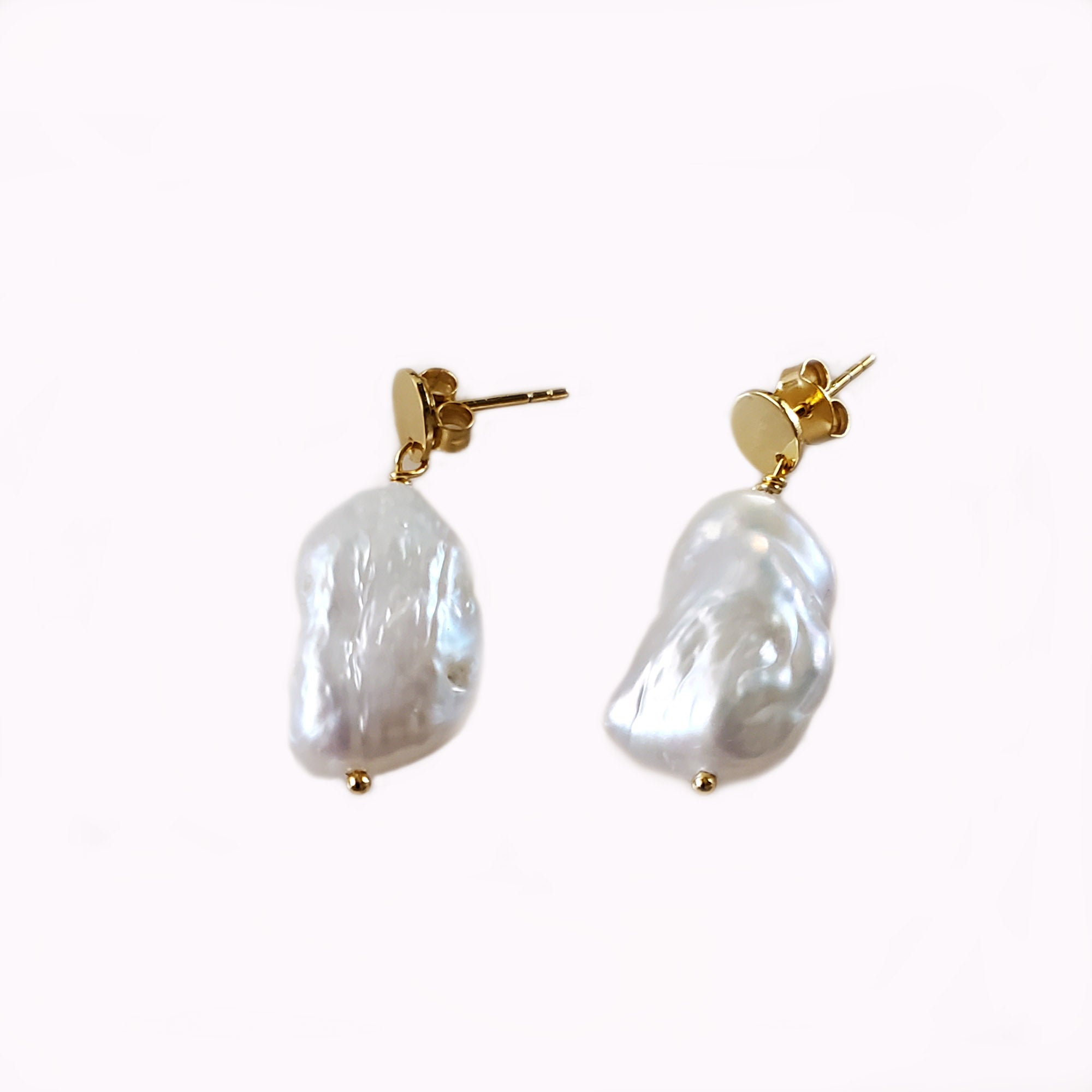 Natural Baroque Pearl Drop Earrings